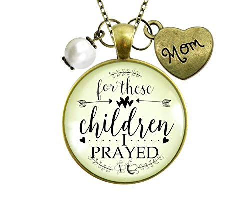 Gutsy Goodness 24" Mother Necklace For These Children I Prayed Mom of Faith Charm Gutsy Goodness 24" Mother Necklace For These Children I Prayed Mom of Faith Charm
