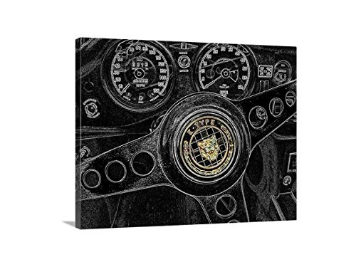 Art Print with Jaguar E Type XKE Car