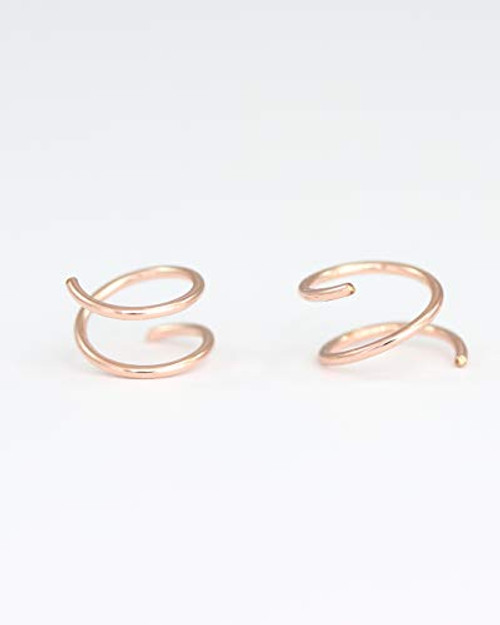 Huggie Earrings Spirals Earrings Small Gold Hoop Earrings 14K Gold Earrings Hug Hoops Open Hoop Silver Rose Gold Hoops Tiny Hoop Earrings