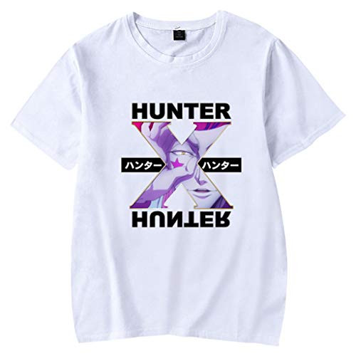 Manga Hunter x Hunter Shirt Killua Hisoka Kurapika Gon Women Girls Anime Hunter x Hunter Shirts Tshirt Tees Blouse -White-EM-