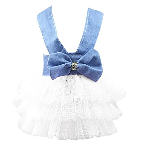 Howstar Pet Dress Cute Halter Bowknot Tutu Dresses for Dog Puppy Lace Skirt Princess Dress -XL B- Howstar Pet Dress Cute Halter Bowknot Tutu Dresses for Dog Puppy Lace Skirt Princess Dress -XL B-