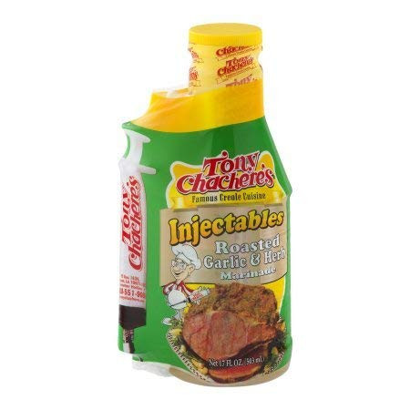 Tony Chachere's Injectable Roasted Garlic  and  Herb Marinade 17 Ounce - 4 Pack