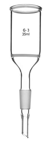 Buchner Funnel 35ml - Sintered Disc G-3 Porosity -30mm- - Jointed Stem 14-23 - Borosilicate Glass - Eisco Labs