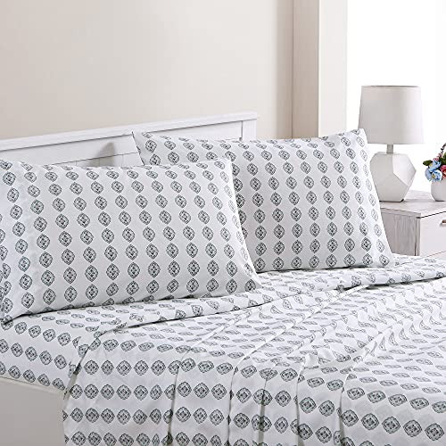 Modern Threads Printed 4-Piece Sheet Set Claire Queen