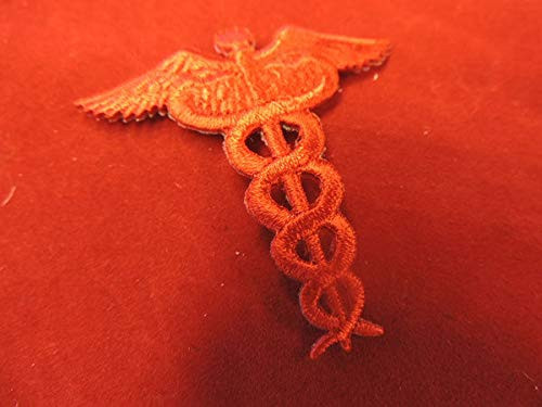 Embroidered Iron ON Nurse Caduceus Applique 3472-E