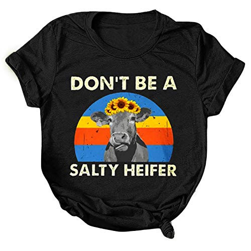 Womens Tops Casual Plus Size Printing Sexy Tshirts Short Sleeve Shirts O-Neck Loose Blouse Workout Summer Tunic Tee