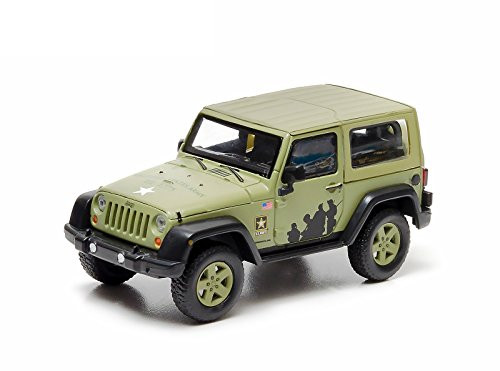 Greenlight 86042 2012 Jeep Wrangler US Army  Soft Top Light Green 1:43 Scale Diecast