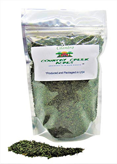 Cilantro Dried and Chopped Cilantro Spice Non- GMO 14 oz Package Cilantro has a Complex Flavor with hints of Pepper sage and Lemon.