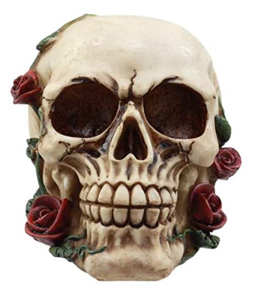 Ebros Gift Day of The Dead Red Rose Vine Skull Figurine DOD Floral Sugar Skull Decor 6" L Graveyard Macabre Ossuary Skulls Skeleton Halloween Statue Ebros Gift Day of The Dead Red Rose Vine Skull Figurine DOD Floral Sugar Skull Decor 6" L Graveyard Macabre Ossuary Skulls Skeleton Halloween Statue