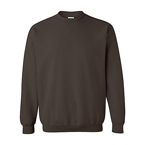 Gildan Heavy Blend Unisex Adult Crewneck Sweatshirt -L- -Dark Chocolate-