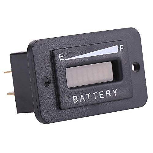 Conlense Battery Indicator 12V-24V LED Digital Battery Indicator Meter Gauge for G-o-l-f Cart