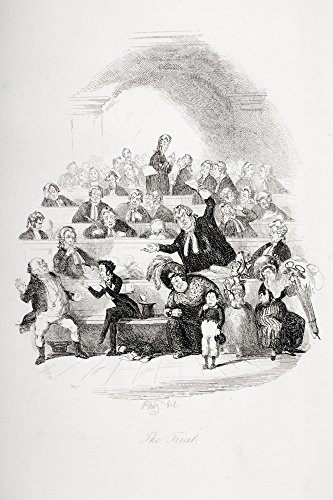 Posterazzi The Trial Illustration From The Charles Dickens Novel The Pickwick Papers By H K Poster Print by H.K. Browne Known As Phiz -12 x 18-