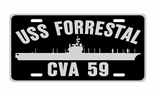 USS FORRESTAL CVA 59 License Plate Aluminum USN B