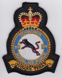 RAF Patch b 99 Squadron Royal Air Force Crest C17 Brize Norton a 110mm 87mm THERMOADHESIVE Embroidered Patches Patch