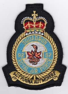RAF Patch b 92 Squadron Royal Air Force Crest r Hawk 7 FTS 113mm 85mm THERMOADHESIVE Embroidered Patches Patch