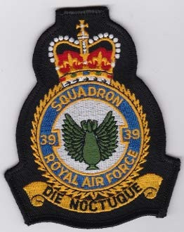 RAF Patch b 39 Squadron Royal Air Force Crest Canberra PR 110mm 90mm THERMOADHESIVE Embroidered Patches Patch