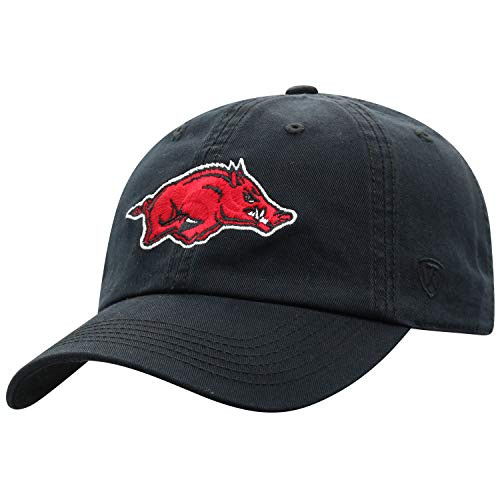 Top of the World Arkansas Razorbacks Men's Adjustable Relaxed Fit Black Icon hat Adjustable