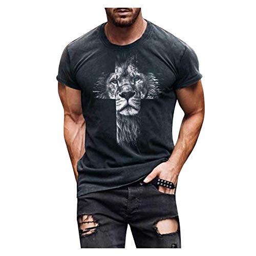 Shirt for Men Street Fashion Casual Printed Crew Neck Shirt Muscle Tee Shirts Top Men's Comfy Soft T-Shirts Summer Short Sleeve Cotton Crew Neck Loose Casual Tees Blouse Tops Black XL 3D Lion Shirt Shirt for Men Street Fashion Casual Printed Crew Neck Shirt Muscle Tee Shirts Top Men's Comfy Soft T-Shirts Summer Short Sleeve Cotton Crew Neck Loose Casual Tees Blouse Tops Black XL 3D Lion Shirt