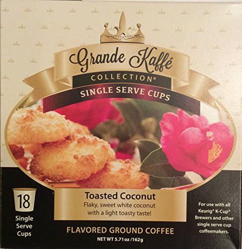 Grande Kaffe Toasted Coconut Flavored Cround Coffee 18 Cups
