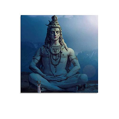 B. Strange Mall Lord Shiva Pics Lord Shiva Hd Wallpaper Poster Decorative Painting Canvas Wall Art Living Room Posters Bedroom Painting 16×16inch-40×40cm- B. Strange Mall Lord Shiva Pics Lord Shiva Hd Wallpaper Poster Decorative Painting Canvas Wall Art Living Room Posters Bedroom Painting 16×16inch-40×40cm-