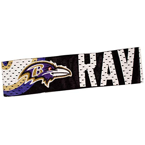 Littlearth womens NFL Baltimore Ravens FanBand Headband  18"x2.5"