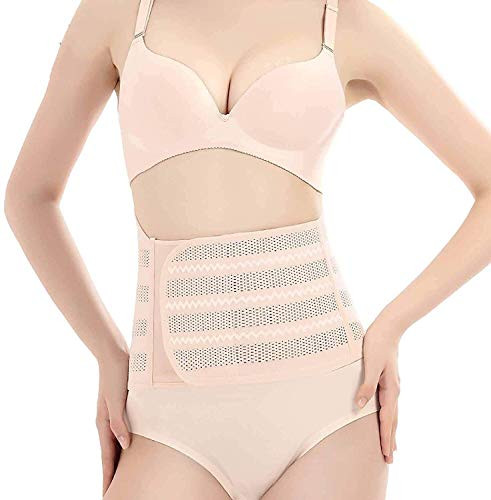L and J Belly Belt Postpartum Support Waist Belly Back Band Women Maternity Adjustable Elastic Breathable Girdles Shapewear Ladies Post Birth Recovery Abdominal Wrap Tummy Body Shaper 4.16