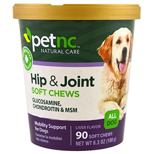 PetNC Hip  and  Joint Soft Chews for Dogs 90 Chews Each -Pack of 2-