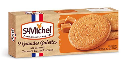 St Michel La Grande Galette Butter Cookies Caramel 5.29 Ounce-set of 2