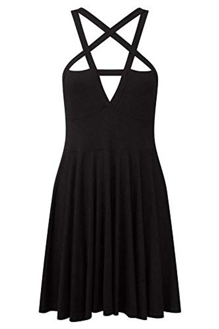 Fashion Dress Gothic Vintage Romantic Casual Dress for Women Black