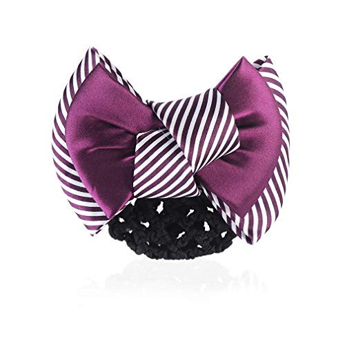 Pudwy 1 pc Women Floral Lace Satin Bow Barrette Lady Hair Clip Cover Net Tulle Bowknot Bun Snood Women Hairgrips Hair Accessories Style 18