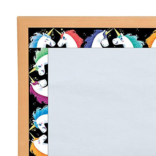 Fun Express Unicorn Bb Border - 14 Pieces - Educational and Learning Activities for Kids