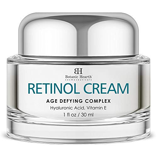 Botanic Hearth Retinol Cream for Face - Age Aging Cream Complex with Hyaluronic Acid  and  Vitamin E Reduces the Appearance of Wrinkles - Day  and  Night Facial Moisturizer - 1 fl oz