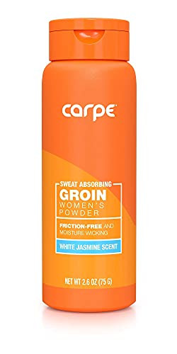 Carpe No-Sweat Groin Powder -For Women-  - Designed for Maximum Sweat Absorption - Mess and Friction Free Stop Chafing
