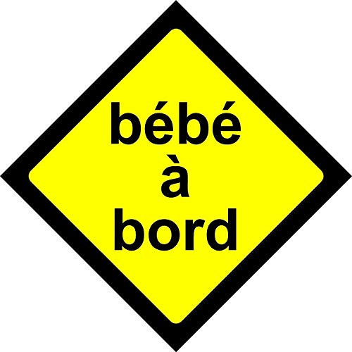 SIGNCHAT Signe B¨¦b¨¦ ¨¤ Bord De Voiture Funny Metal Sign Crossing Traffic Novelty Sign 12X12 Inch