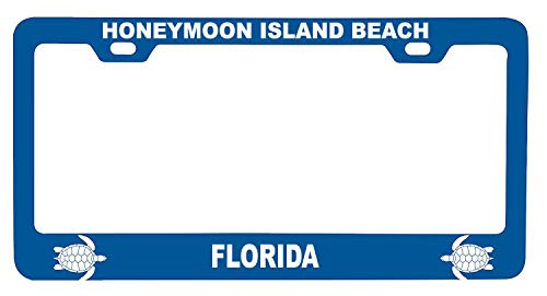 R and R Imports Honeymoon Island Beach Florida Turtle Design Souvenir Metal License Plate Frame
