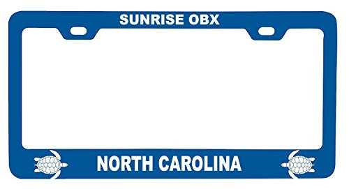 R and R Imports Sunrise OBX North Carolina Turtle Design Souvenir Metal License Plate Frame R and R Imports Sunrise OBX North Carolina Turtle Design Souvenir Metal License Plate Frame