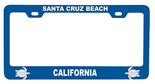 R and R Imports Santa Cruz Beach California Turtle Design Souvenir Metal License Plate Frame