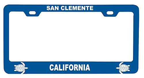 R and R Imports San Clemente California Turtle Design Souvenir Metal License Plate Frame