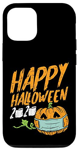 iPhone 12-12 Pro Happy Halloween 2020 Jack O Lantern In Mask Funny Quarantine Case