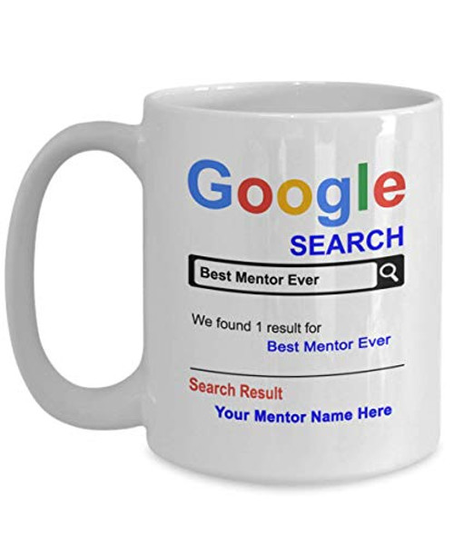 SpreadPassion Personalized Mentor Coffee Mug- Gifts for Mentor - Mentor Custom Mug - Mentor Birthday Anniversary Christmas Gift Idea - 15oz Coffee Cup