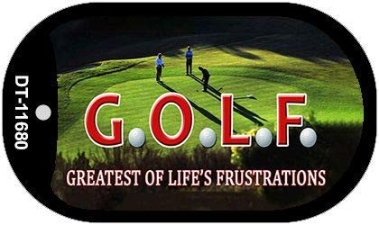 Smart Blonde G.O.L.F. Novelty Metal Dog Tag Necklace DT-11680