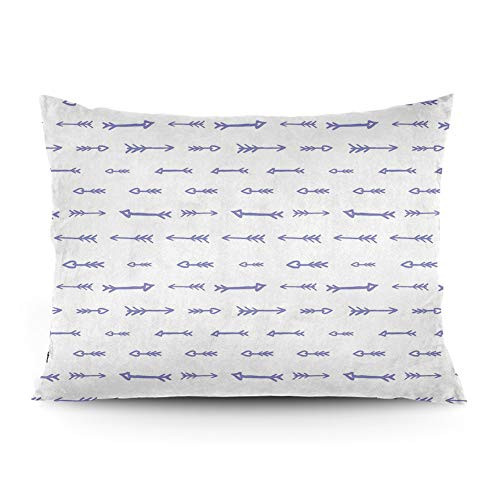 GULTMEE Throw Pillow Cushion Cover Children Drawing Style Pattern Abstract Bohemian Hipster Influences Monochrome Decorative Standard Queen Size Printed Pillowcase 14"x20".