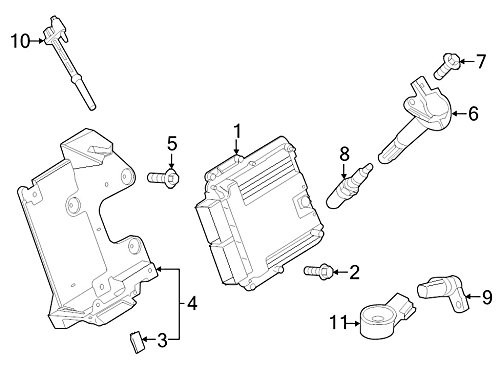 Ford BR3Z-6C315-B Genuine Sensor - Crankshaft Position - CPS