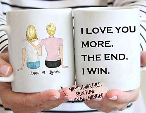 Custom I Love You More the End I Win Mugs from Daughter for Birthday Mothers day Gifts To Mom Gifts Tea Cup I Love You More Mug Gifts for Mom Daughter Coffee Cup 11oz or 15 oz Custom I Love You More the End I Win Mugs from Daughter for Birthday Mothers day Gifts To Mom Gifts Tea Cup I Love You More Mug Gifts for Mom Daughter Coffee Cup 11oz or 15 oz