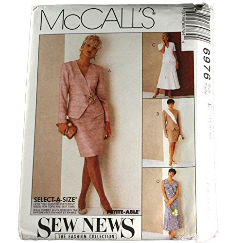McCall's 6976 Sewing Pattern Misses Unlined Jacket and Skirts In Two Lengths Size E 141618