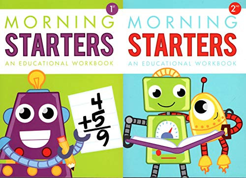 First Grade  and  Second Grade - Morning Starters Educational Workbooks - Set of 2 Books