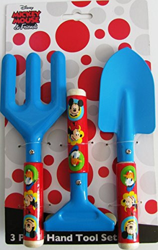 Mickey Mouse 3 Piece Metal Garden Hand Tool Set for Kids