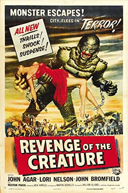 Revenge of the Creature POSTER Movie -27 x 40 Inches - 69cm x 102cm- -1955- -Style B- Revenge of the Creature POSTER Movie -27 x 40 Inches - 69cm x 102cm- -1955- -Style B-