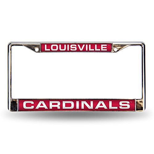 NCAA Rico Industries Laser Cut Inlaid Standard Chrome License Plate Frame Louisville Cardinals 6 x 12.25-inches NCAA Rico Industries Laser Cut Inlaid Standard Chrome License Plate Frame Louisville Cardinals 6 x 12.25-inches