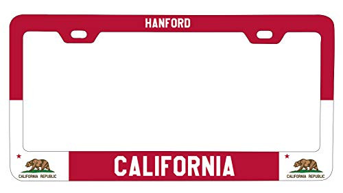 R and R Imports Hanford California Metal License Plate Frame